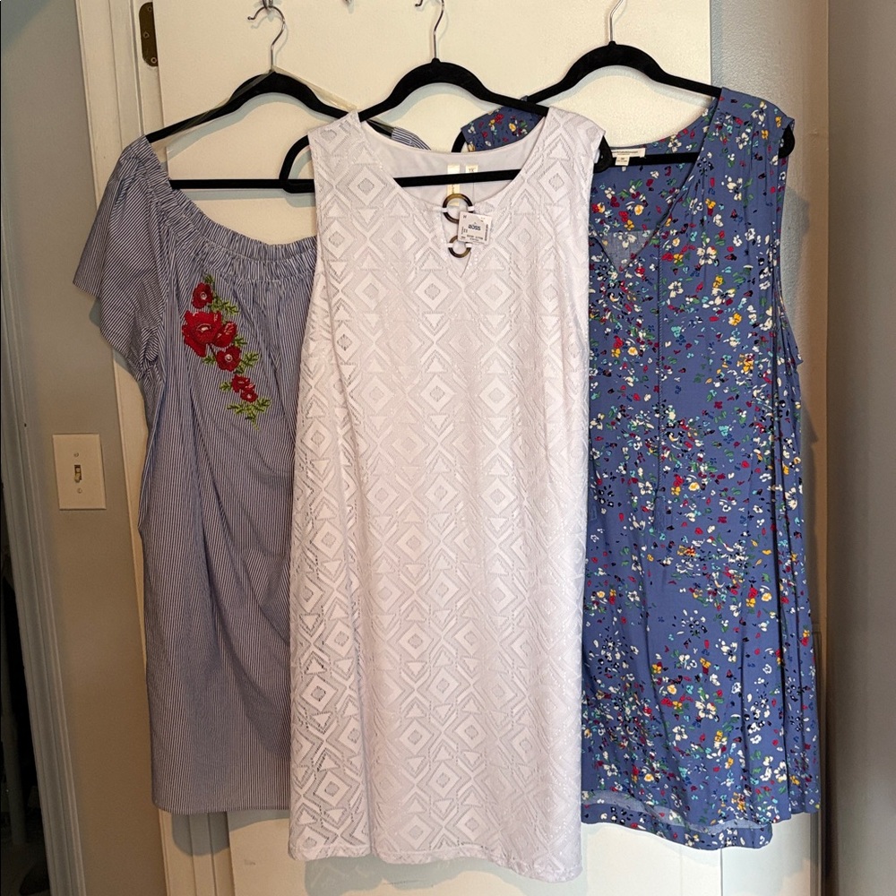 Set of 3 Casual dresses by Tacera 1 NWT & 1 gently used& 1 by BeachLunchLounge